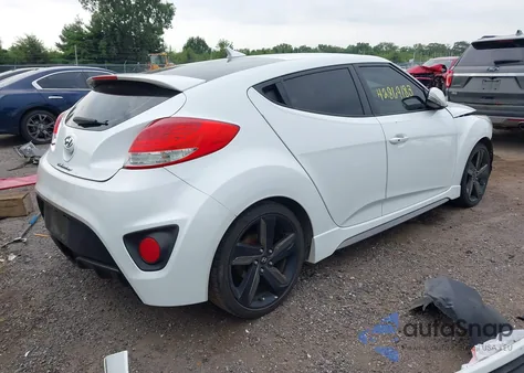 2013 Hyundai Veloster Turbo W/Black из США, поврежденный, VIN KMHTC6AE9DU149325